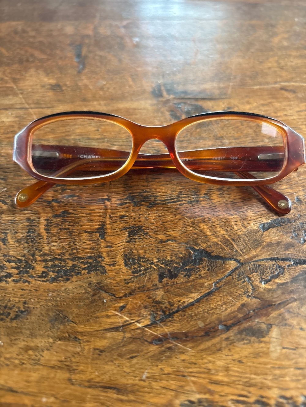 Chanel frames ( prescription) small rectangular shape. Tortoise shell color